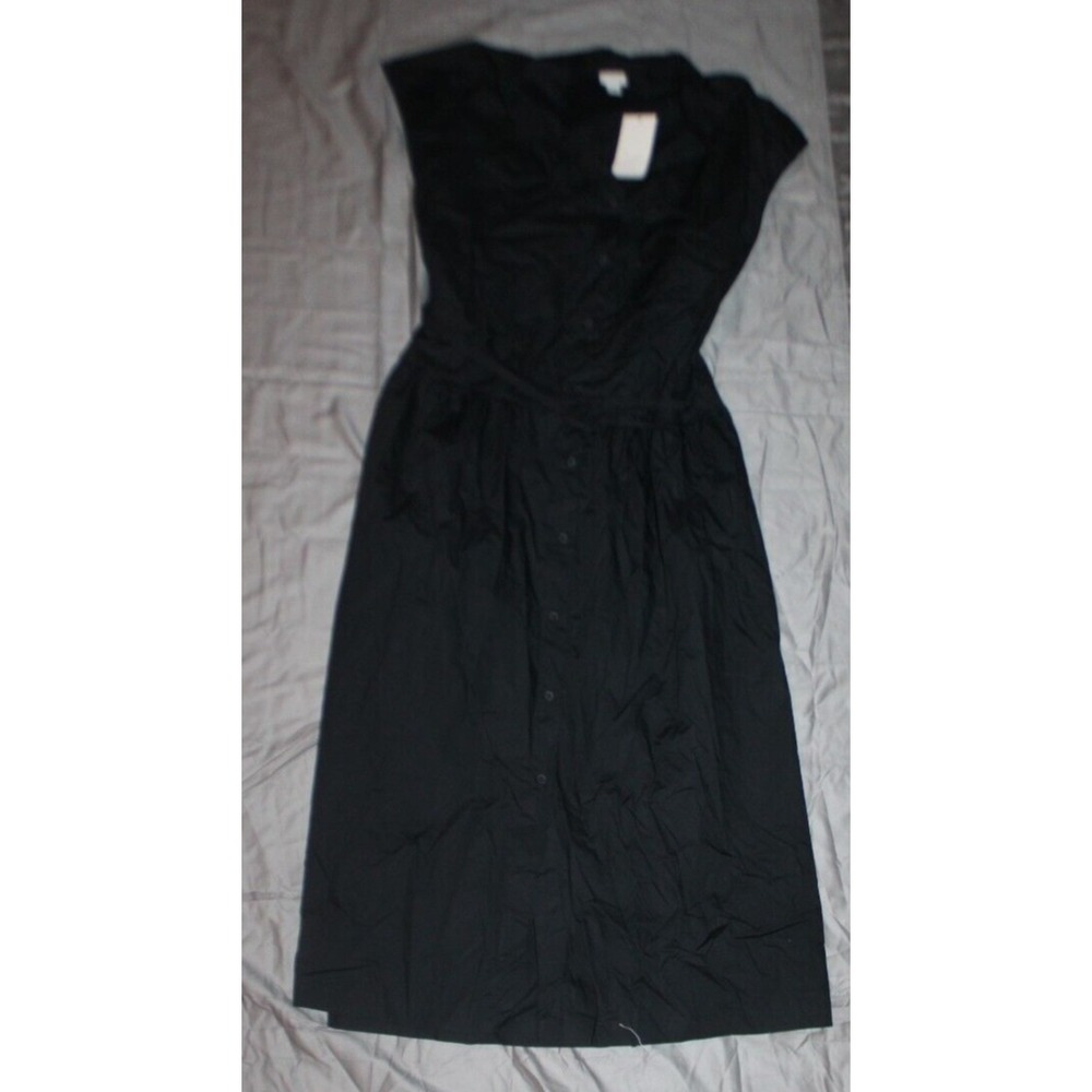 A New Day Womens Dress Size XXL Black Midi Short Sleeve Spring Summer New Chic